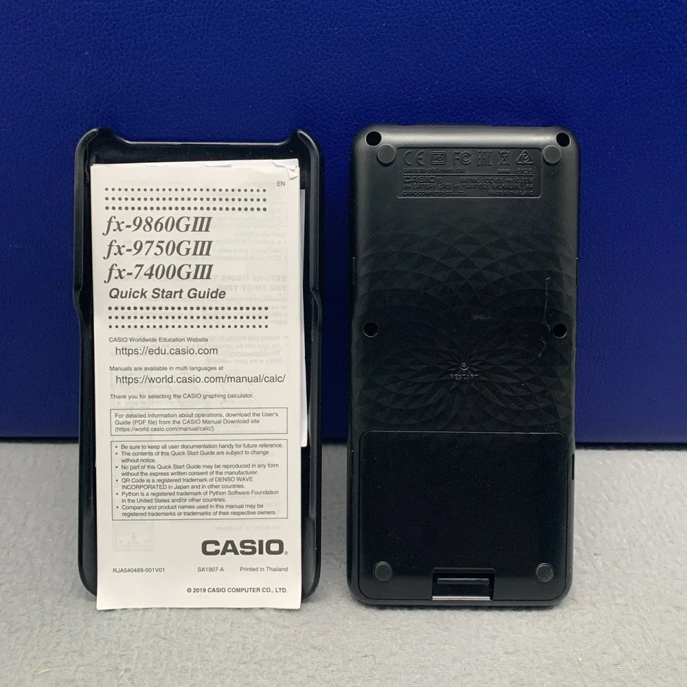 Casio FX-9750GIII Graphing Calculator Black, USB, Power Graphic, 3-Tested Cover